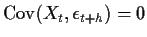 ${\rm Cov}(X_t, \epsilon_{t+h})=0$