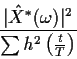 \begin{displaymath}\frac{\vert{\hat X}^*(\omega)\vert^2}{\sum h^2\left(\frac{t}{T}\right)}
\end{displaymath}